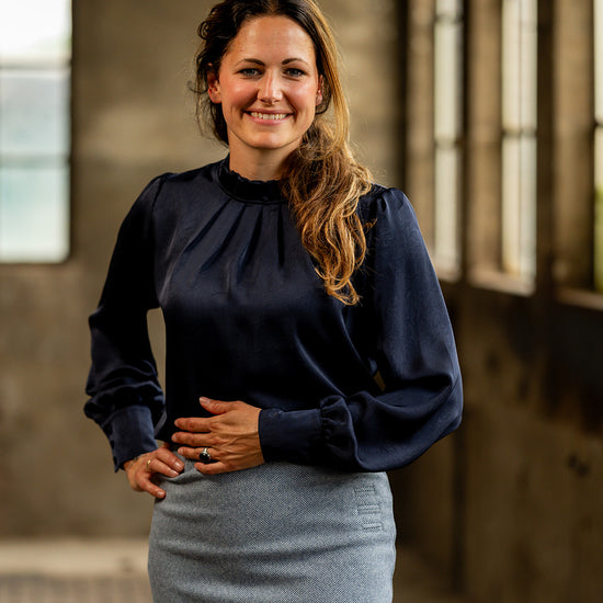 Port Lavande Blouse Jolijn donkerblauw