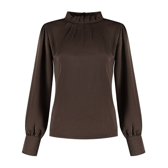 Port Lavande Blouse Jolijn donkerbruin