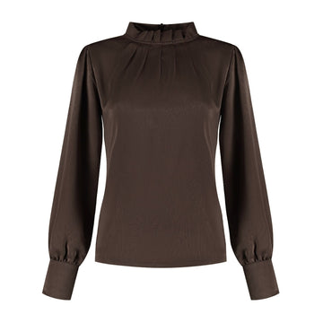 Port Lavande Blouse Jolijn donkerbruin
