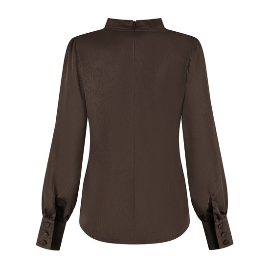 Port Lavande Blouse Jolijn donkerbruin