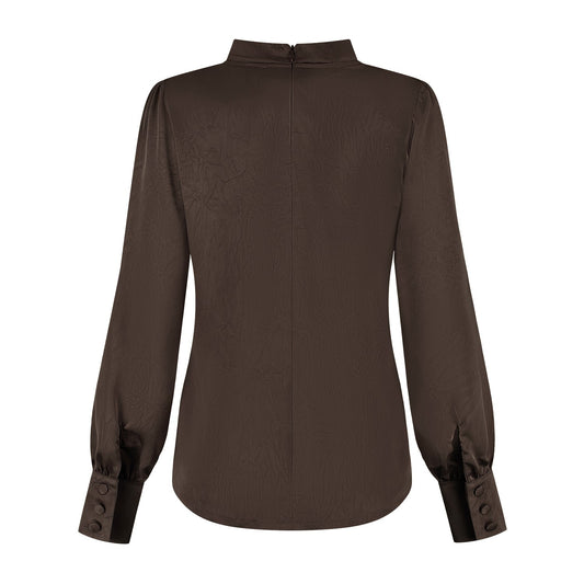 Port Lavande Blouse Jolijn donkerbruin