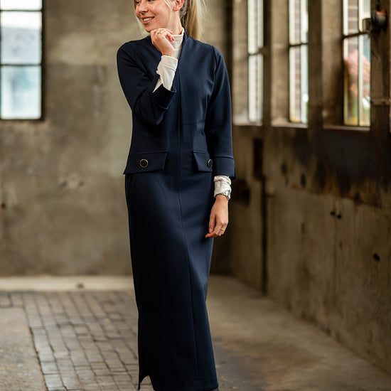 Port Lavande Jurk Babette donkerblauw