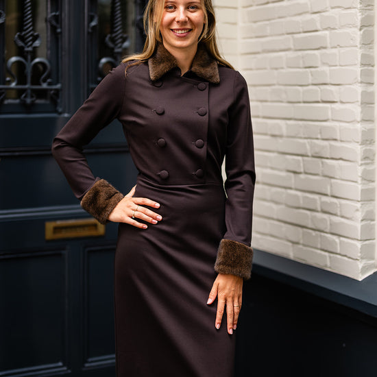 Port Lavande Jurk Caroline donkerbruin