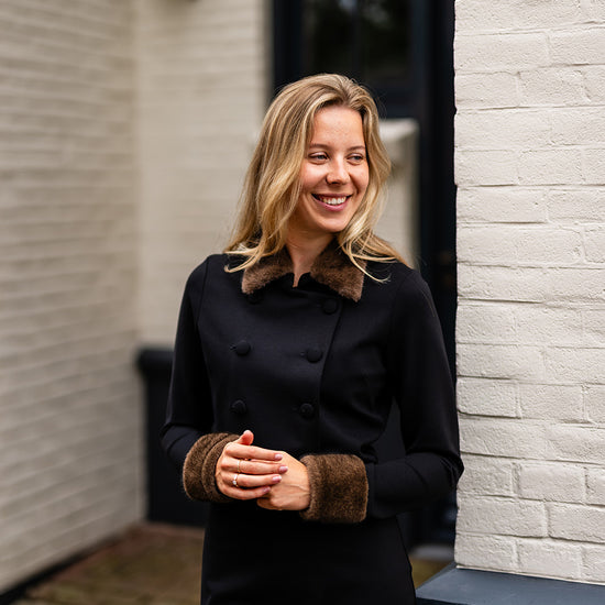 Port Lavande Jurk Caroline zwart/bruin