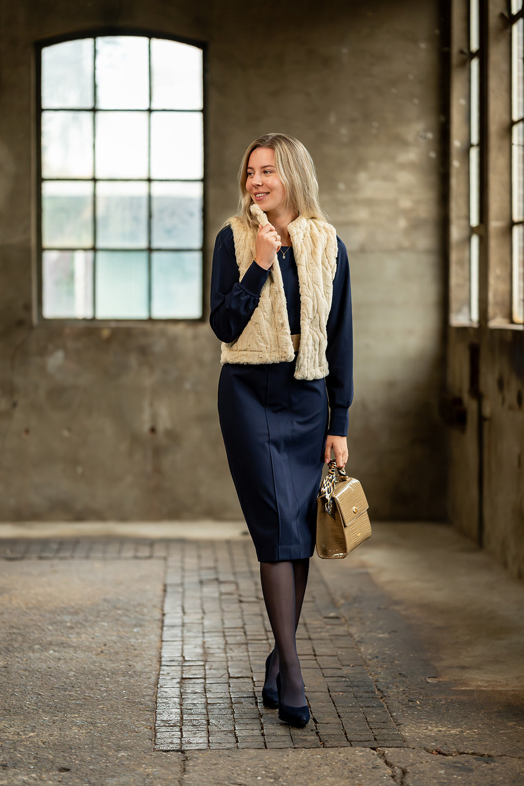 Port Lavande Jurk Esther donkerblauw