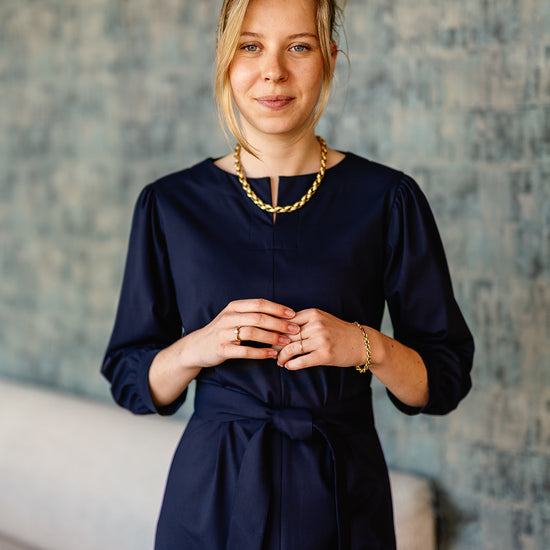 Port Lavande Jurk Fieke donkerblauw