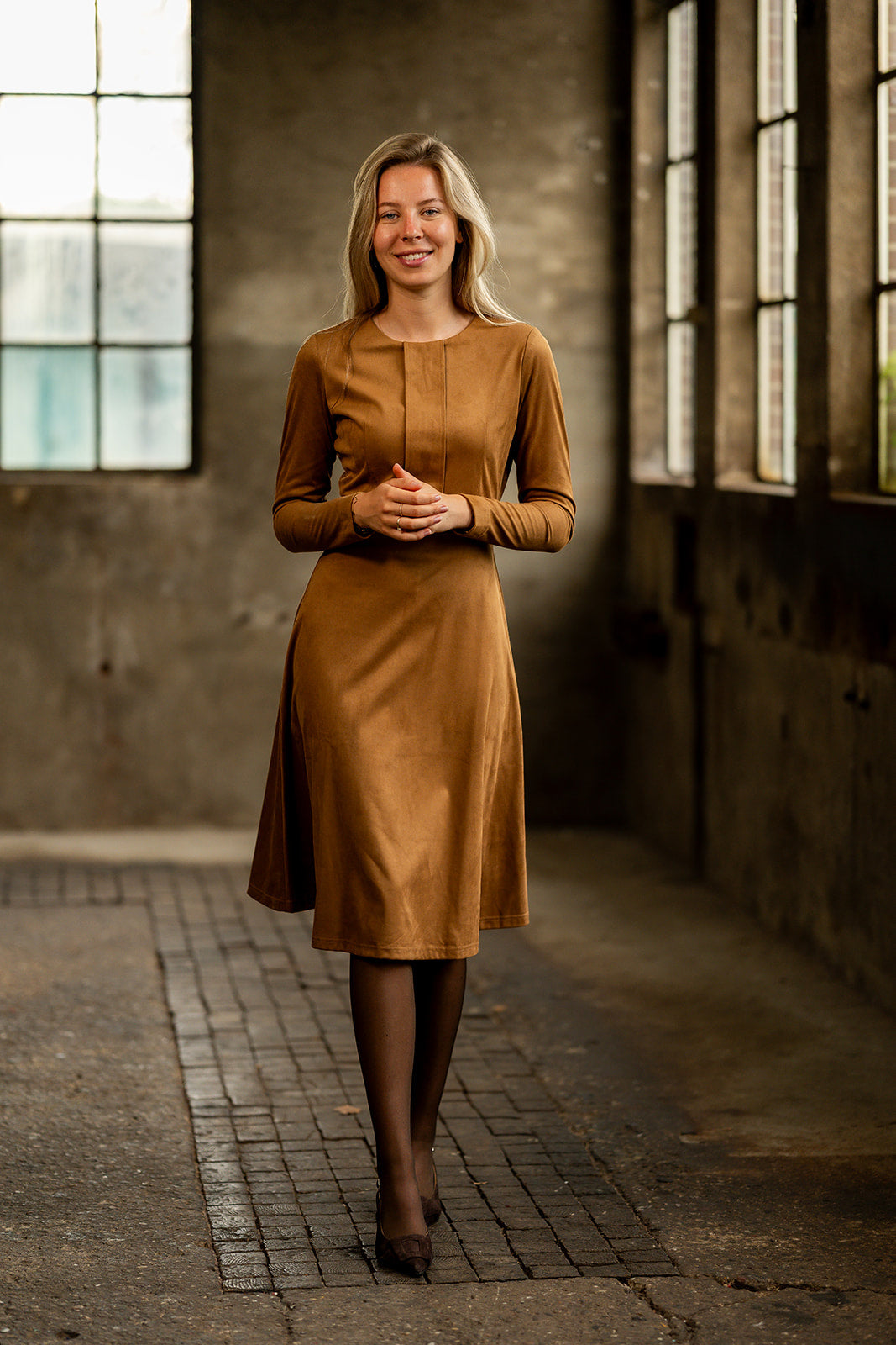 Port Lavande Jurk Hannah camel