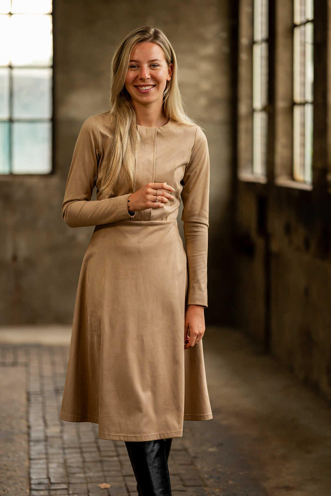 Port Lavande Jurk Hannah donkerzand
