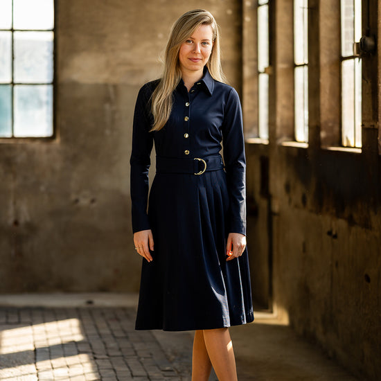 Port Lavande Jurk Jenthe donkerblauw
