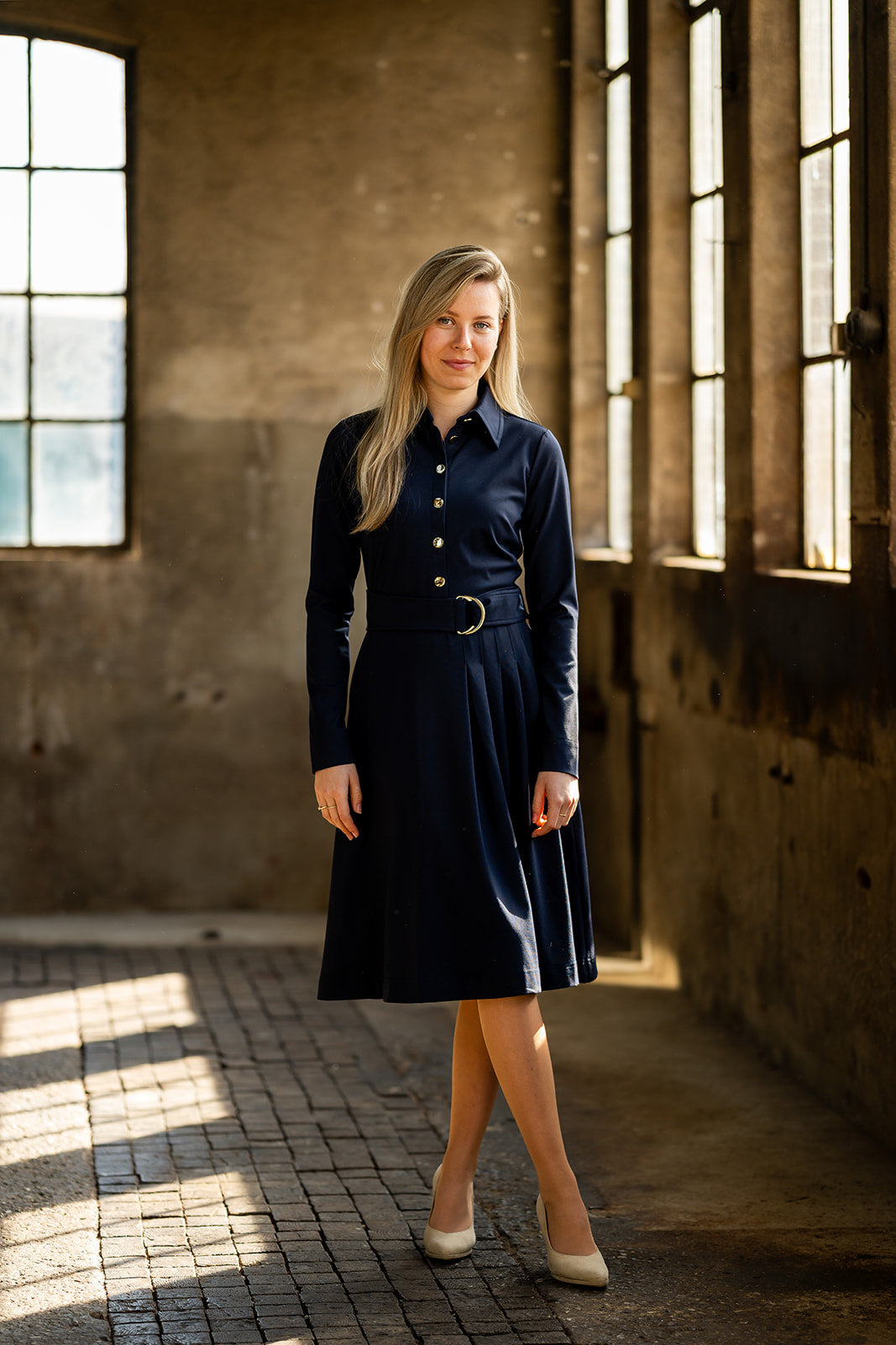 Port Lavande Jurk Jenthe donkerblauw