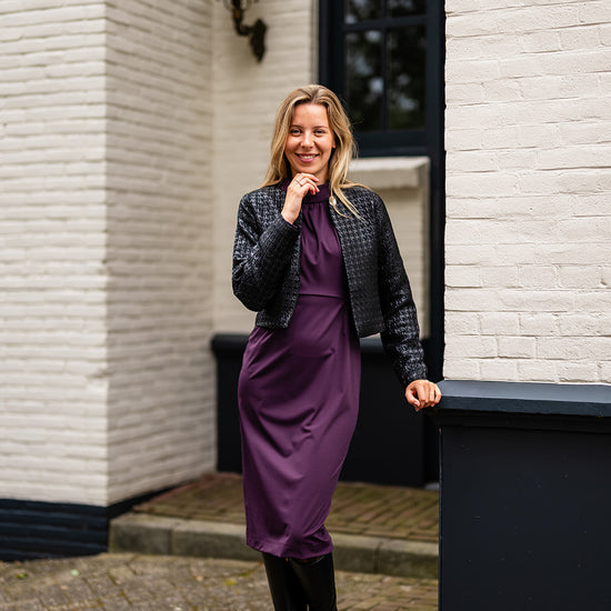 Port Lavande Jurk Leontien aubergine