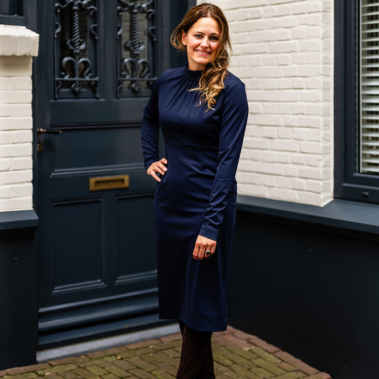 Port Lavande Jurk Leontien donkerblauw
