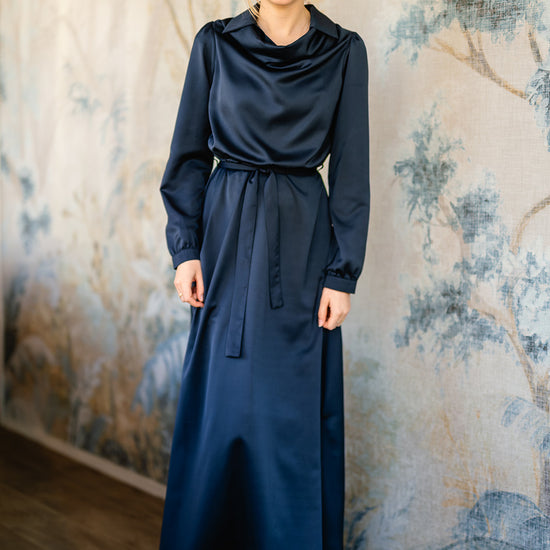 Port Lavande Jurk Lois donkerblauw