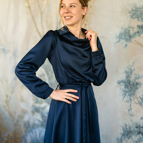 Port Lavande Jurk Lois donkerblauw