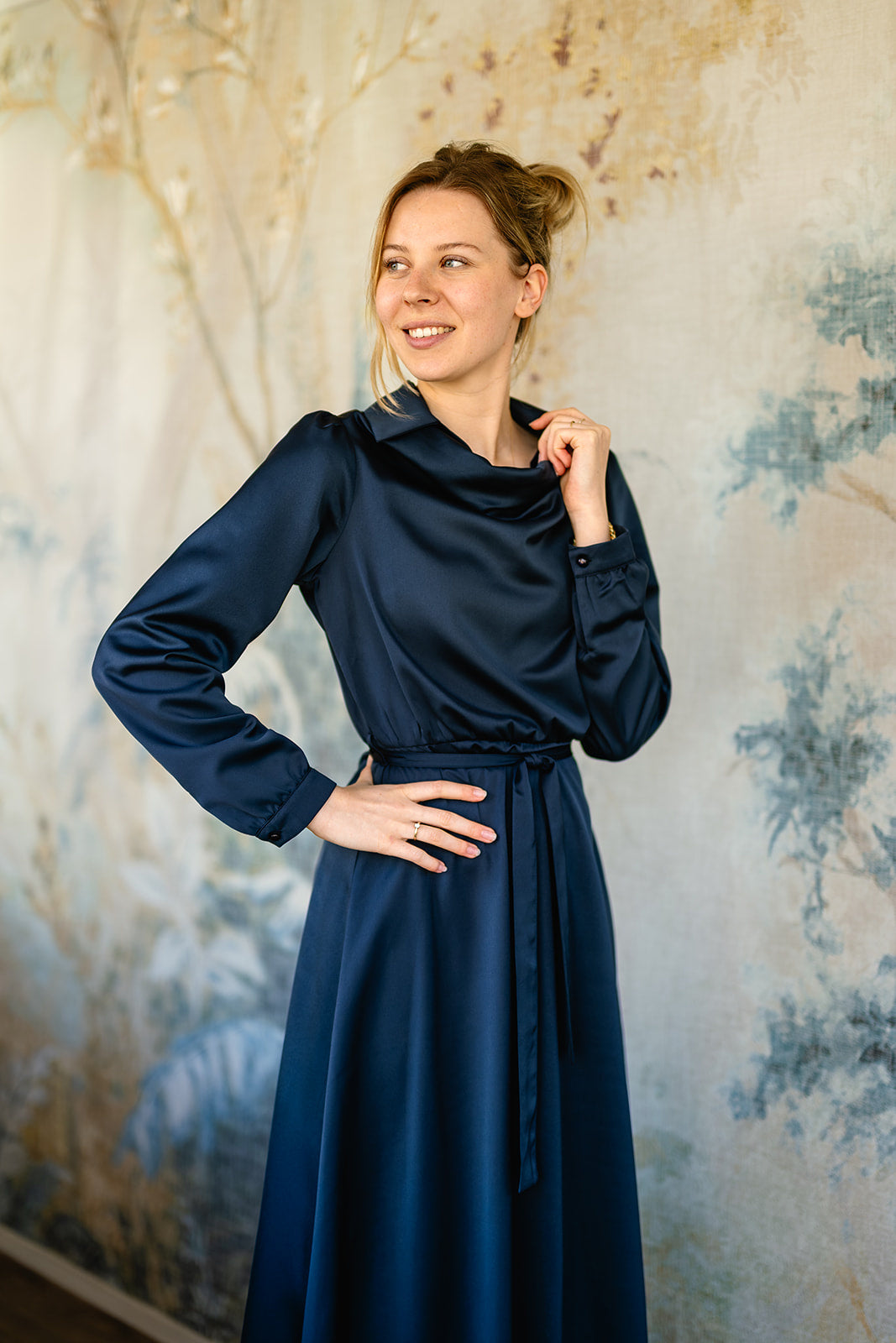 Port Lavande Jurk Lois donkerblauw