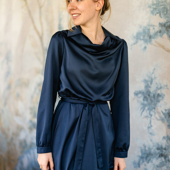 Port Lavande Jurk Lois donkerblauw