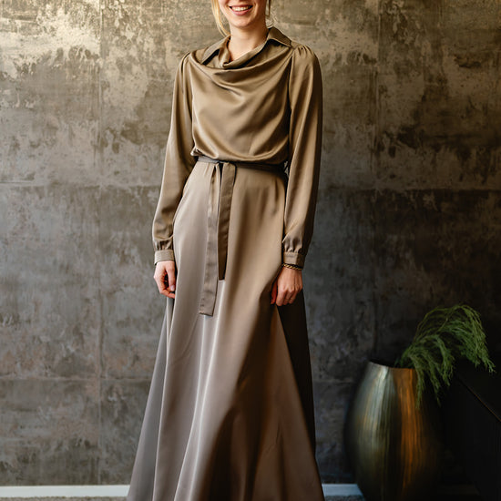 Port Lavande Jurk Lois taupe