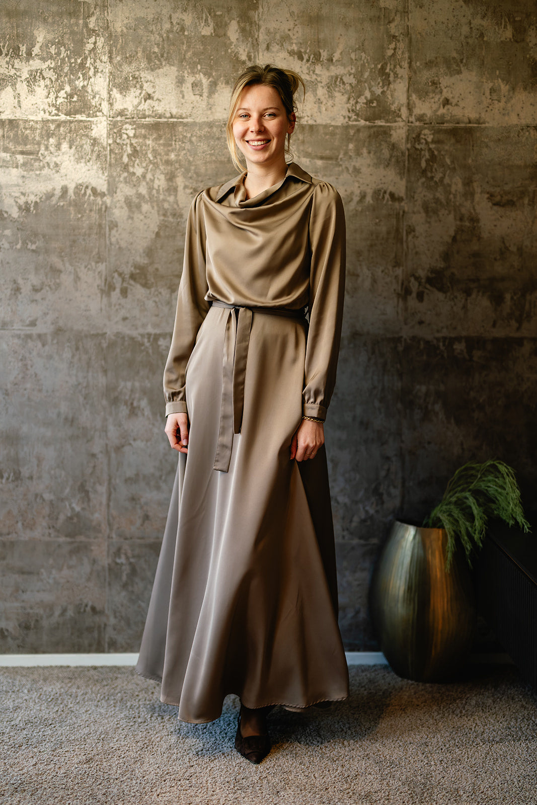 Port Lavande Jurk Lois taupe