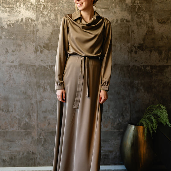 Port Lavande Jurk Lois taupe