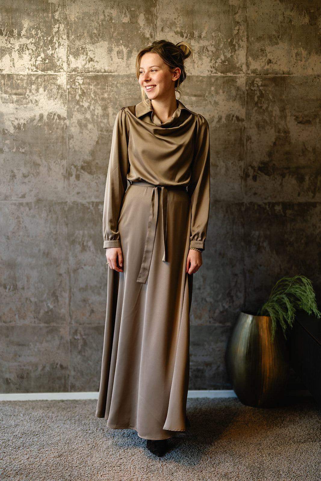 Port Lavande Jurk Lois taupe