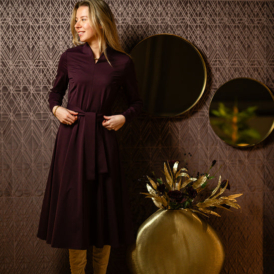 Port Lavande Jurk Mayah aubergine