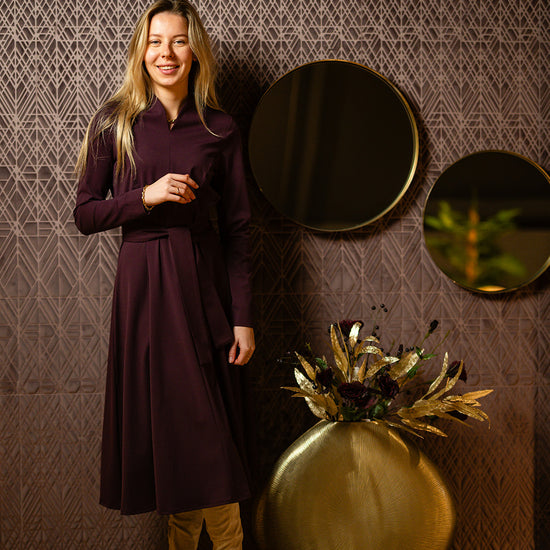 Port Lavande Jurk Mayah aubergine