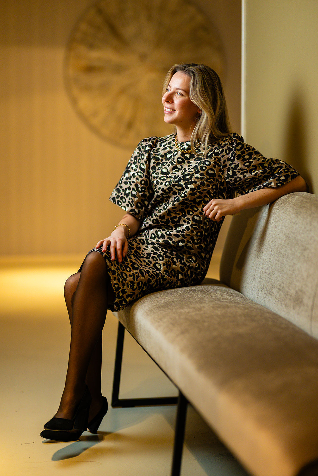 Port Lavande Jurk Rebekka zand