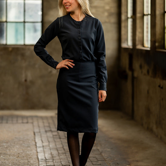 Port Lavande Jurk Rinske donkerblauw
