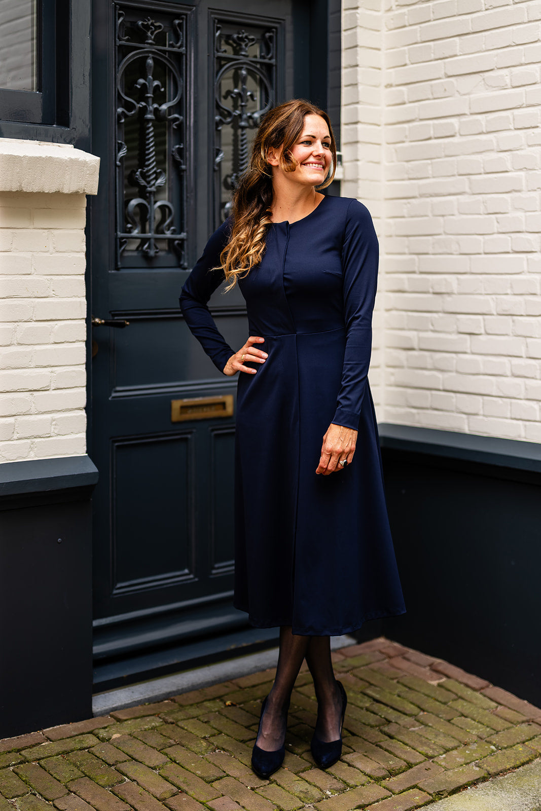 Port Lavande Jurk Viola donkerblauw