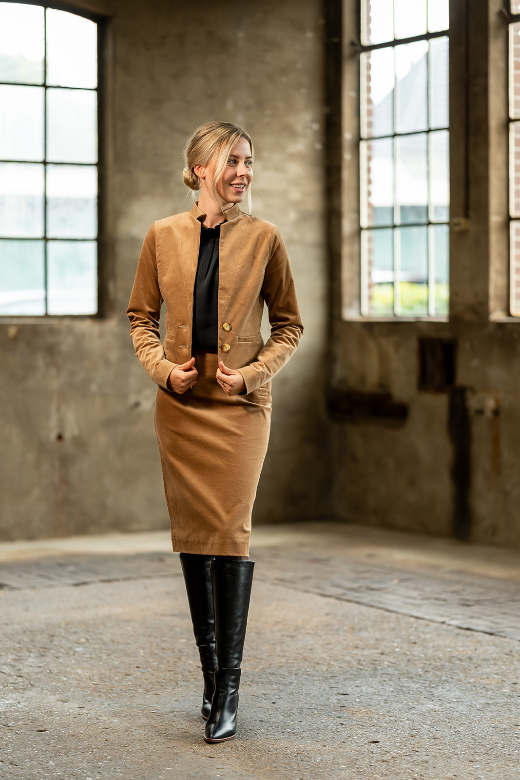 Port Lavande Rok Hilde camel