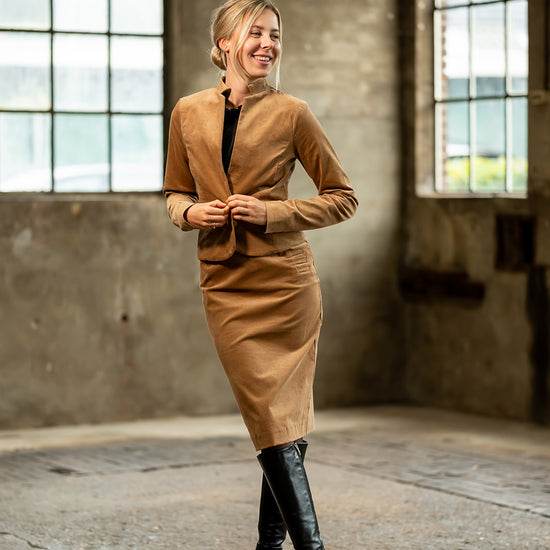 Port Lavande Rok Hilde camel