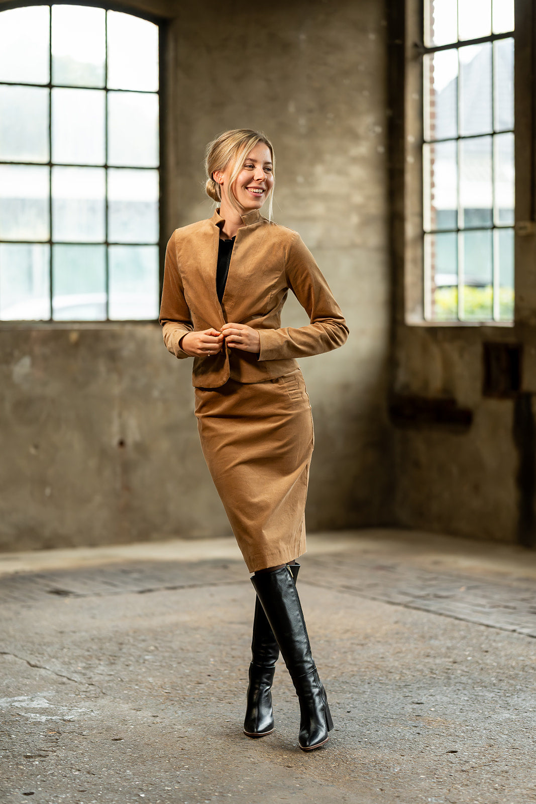 Port Lavande Rok Hilde camel