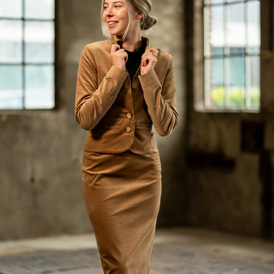 Port Lavande Rok Hilde camel