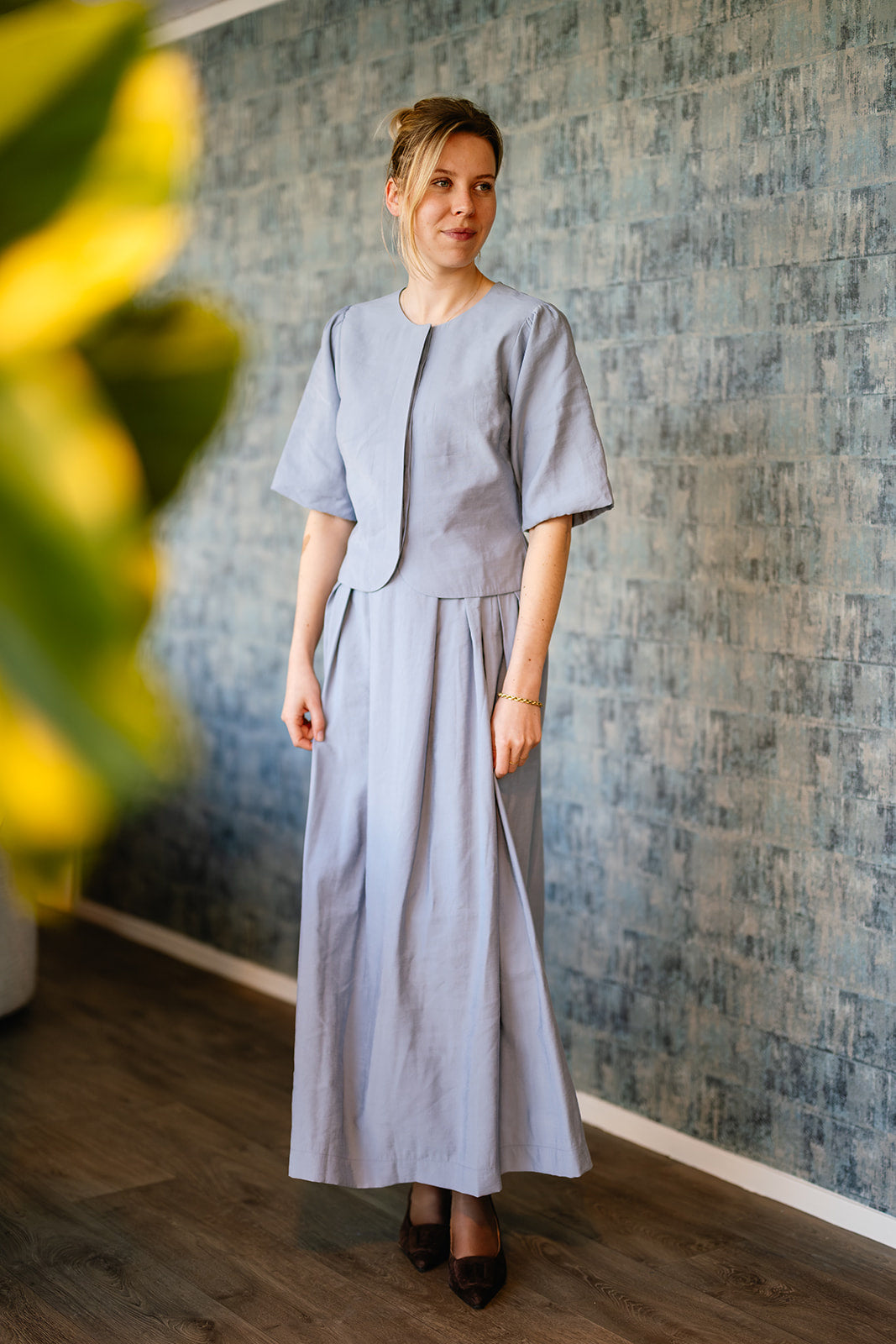 Port Lavande Rok Sharon blauw