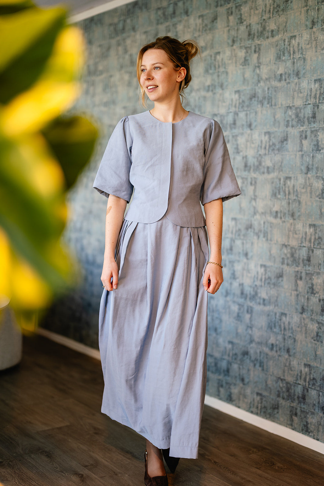 Port Lavande Rok Sharon blauw