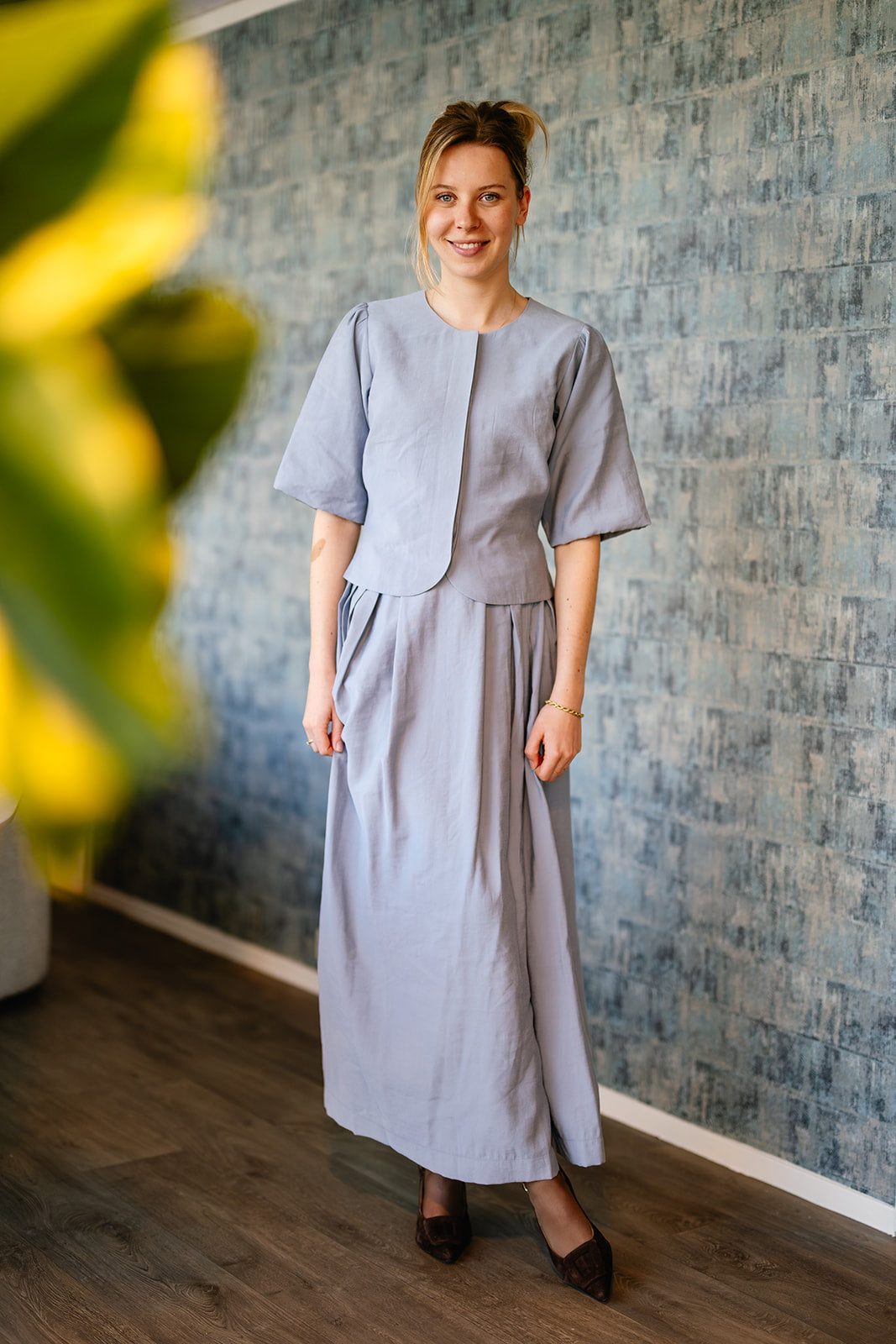 Port Lavande Rok Sharon blauw