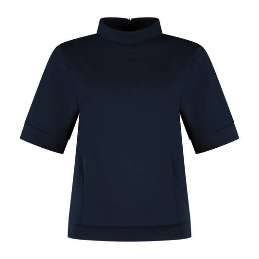 Port Lavande Top Linn donkerblauw