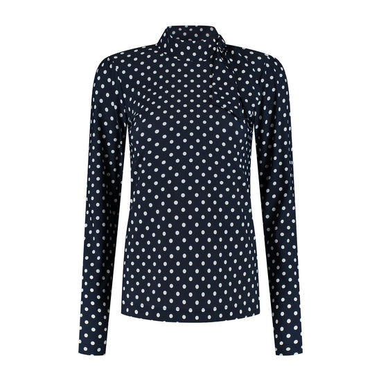 Port Lavande Top Mila donkerblauw noppen