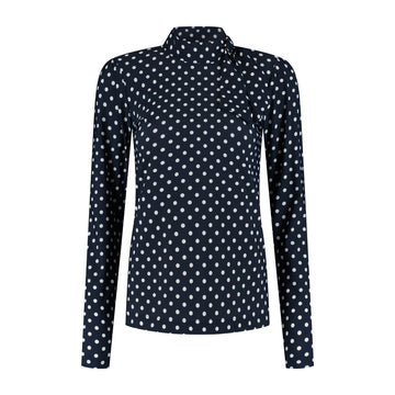 Port Lavande Top Mila donkerblauw noppen