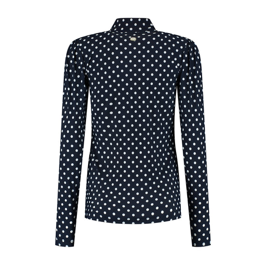 Port Lavande Top Mila donkerblauw noppen