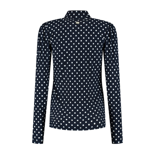 Port Lavande Top Mila donkerblauw noppen