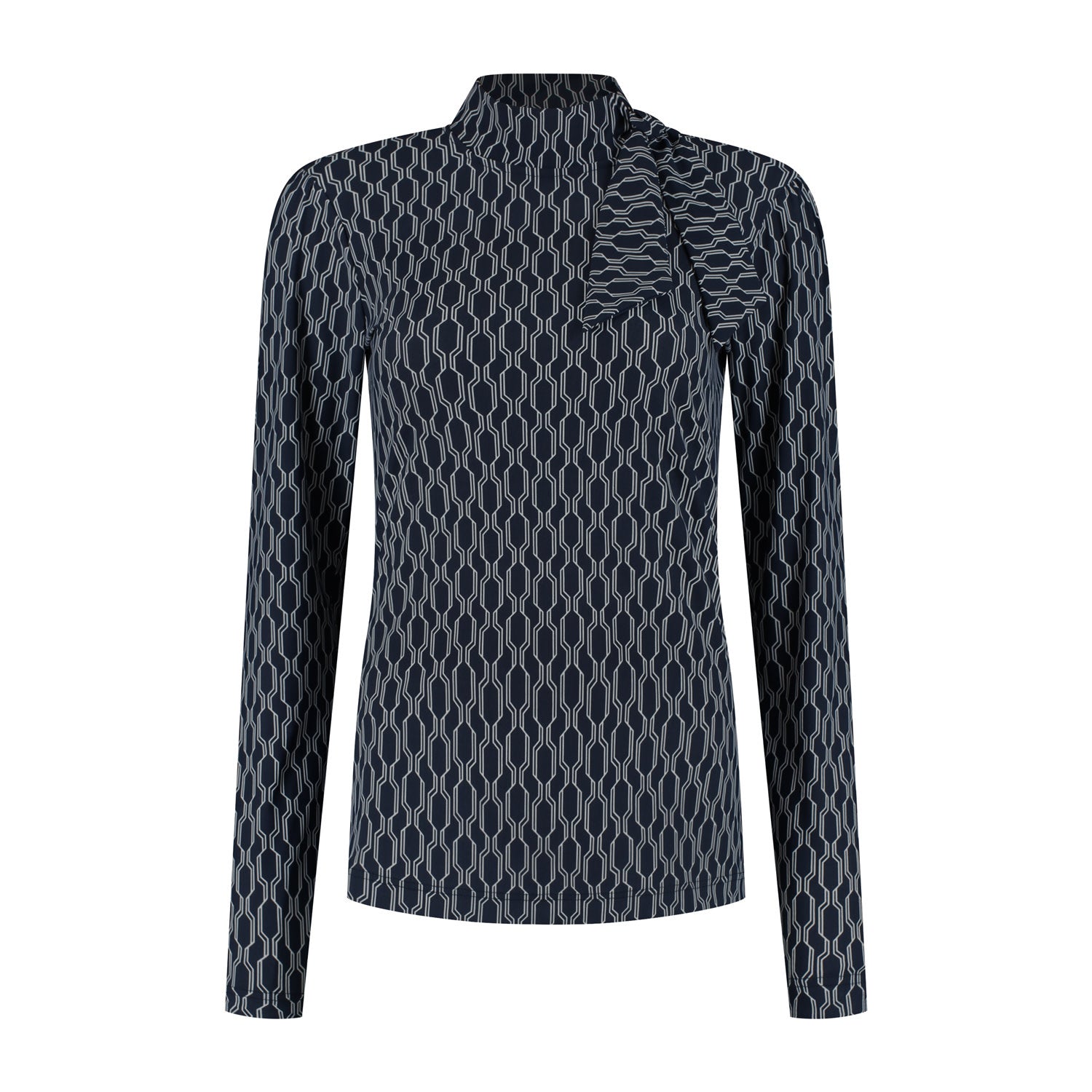 Port Lavande Top Mila donkerblauw retro
