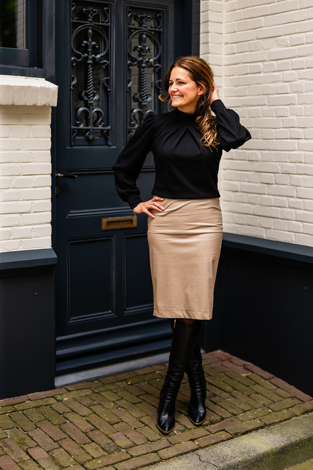 Port Lavande Top Silke zwart