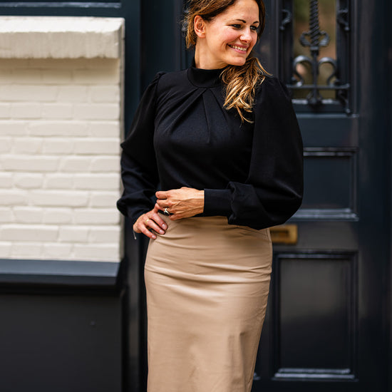Port Lavande Top Silke zwart