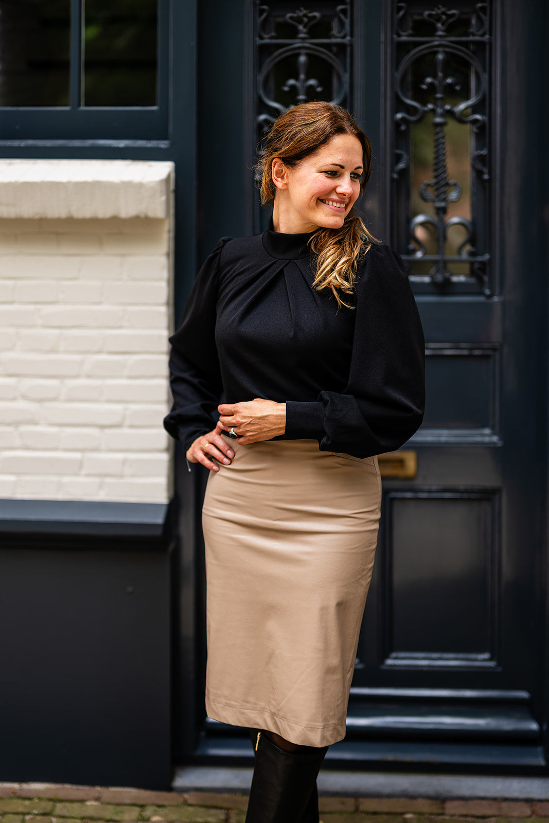 Port Lavande Top Silke zwart