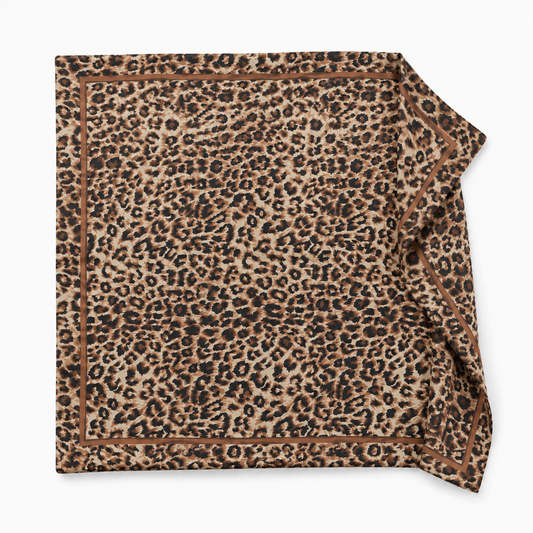 Sjaal 1014610-5 bruin dierprint