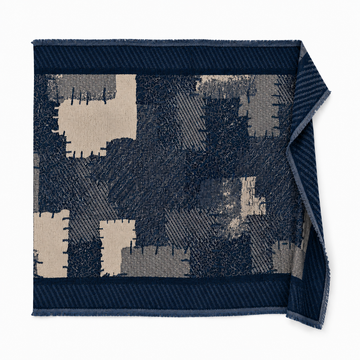 Sjaal 3450704-3 donkerblauw-zand