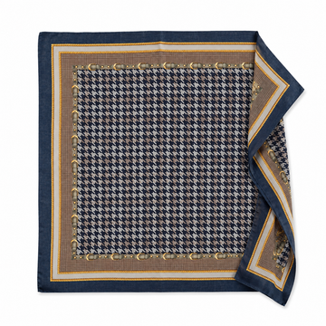 Sjaal 3548701-2 donkerblauw-bruin