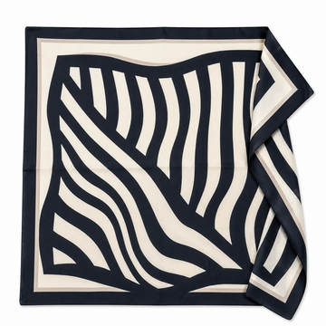 Sjaal 851328-1100 zwart-offwhite