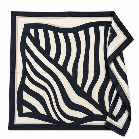 Sjaal 851328-1100 zwart-offwhite